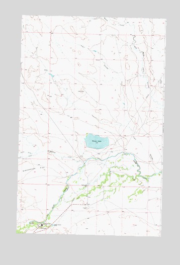 Sharp Lake, MT USGS Topographic Map