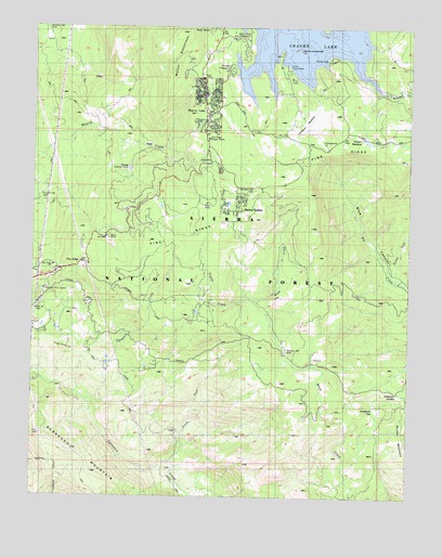 Shaver Lake, CA USGS Topographic Map