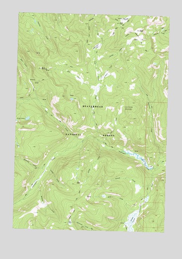 Shaw Mountain, MT USGS Topographic Map
