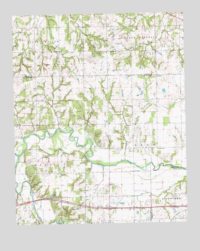 Shawnee NE, OK USGS Topographic Map