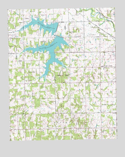 Shawnee Reservoir, OK USGS Topographic Map