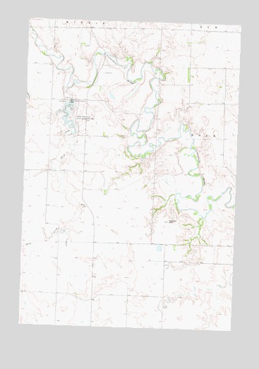 Sheep Creek Dam, ND USGS Topographic Map