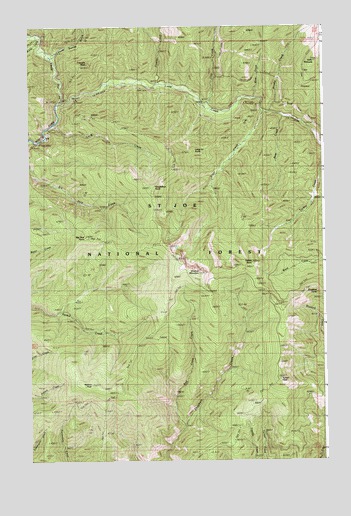 Shefoot Mountain, ID USGS Topographic Map