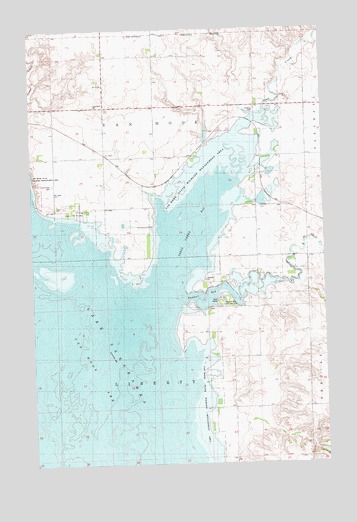 Shell Creek Bay, ND USGS Topographic Map