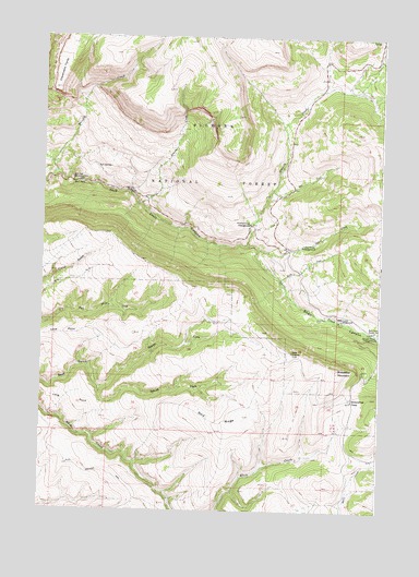 Shell Falls, WY USGS Topographic Map