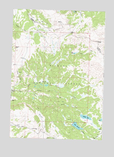 Shell Reservoir, WY USGS Topographic Map