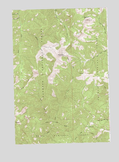 Shellrock Peak, ID USGS Topographic Map