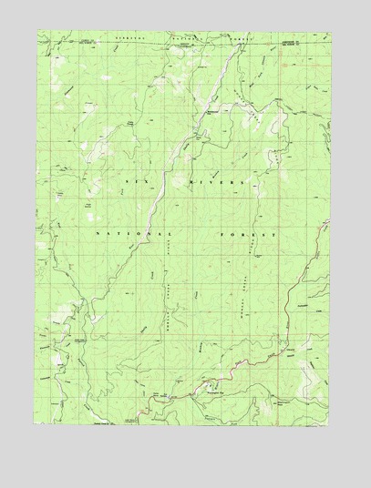 Shelly Creek Ridge, CA USGS Topographic Map