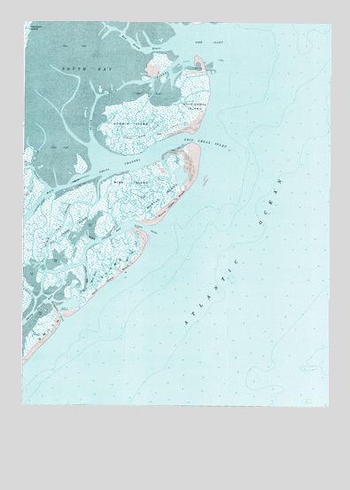 Ship Shoal Inlet, VA USGS Topographic Map