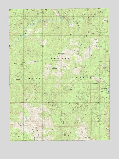 Shoeinhorse Mountain, CA USGS Topographic Map