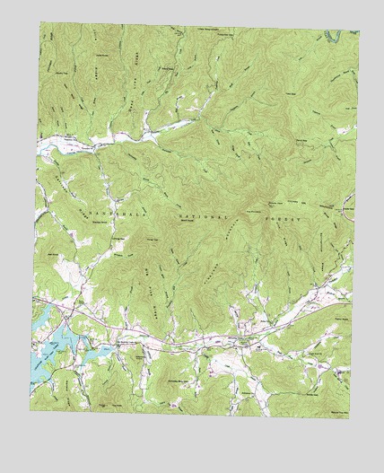 Shooting Creek, NC USGS Topographic Map