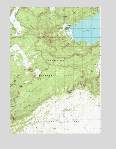 Shoshone Geyser Basin, WY USGS Topographic Map