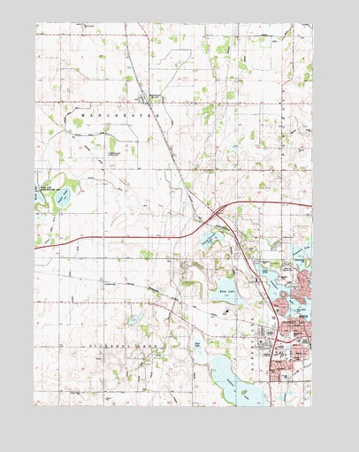 Albert Lea West, MN USGS Topographic Map