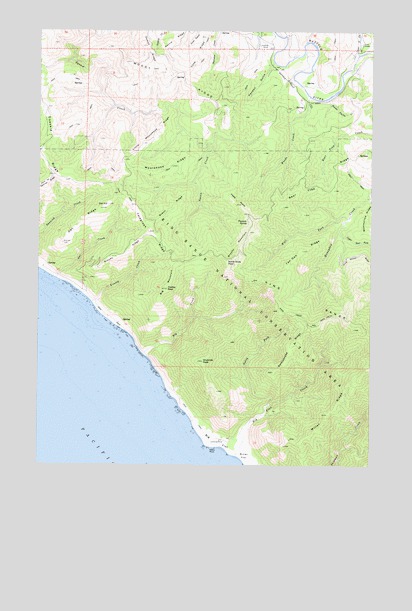 Shubrick Peak, CA USGS Topographic Map
