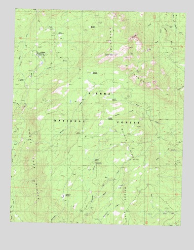 Shuteye Peak, CA USGS Topographic Map