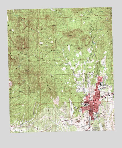 Silver City, NM USGS Topographic Map
