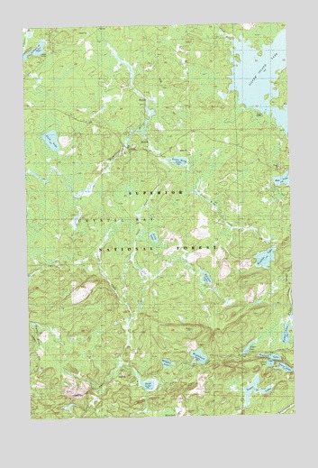 Silver Island Lake, MN USGS Topographic Map