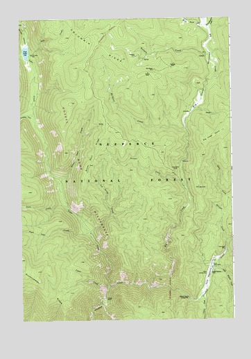Silver Spur Ridge, ID USGS Topographic Map