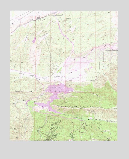 Silverwood Lake, CA USGS Topographic Map