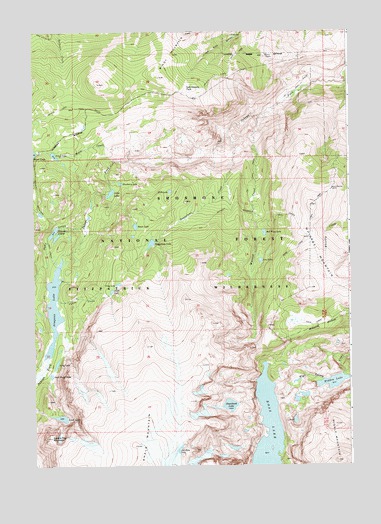 Simpson Lake, WY USGS Topographic Map