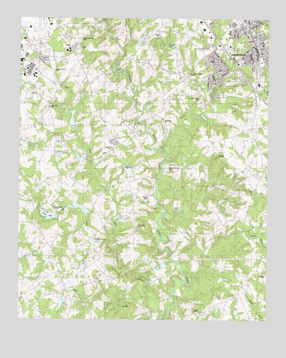 Simpsonville, SC USGS Topographic Map