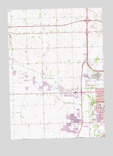 Sioux Falls West, SD USGS Topographic Map