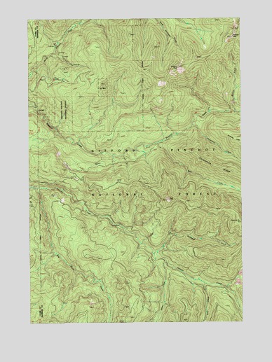Siouxon Peak, WA USGS Topographic Map