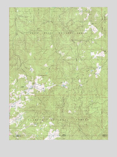 Siskiyou Peak, OR USGS Topographic Map