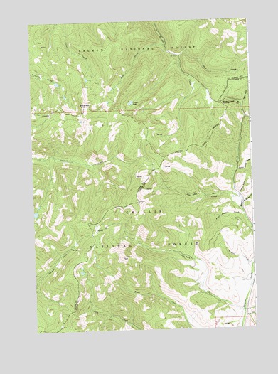 Black Mountain, ID USGS Topographic Map