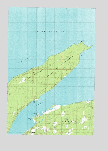 Skanee North, MI USGS Topographic Map