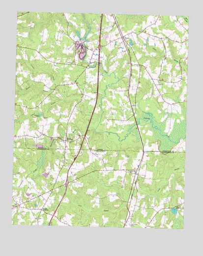 Skippers, VA USGS Topographic Map