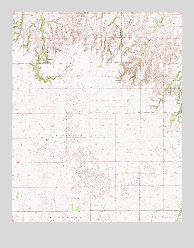 Sleeping Bear Creek SE, OK USGS Topographic Map