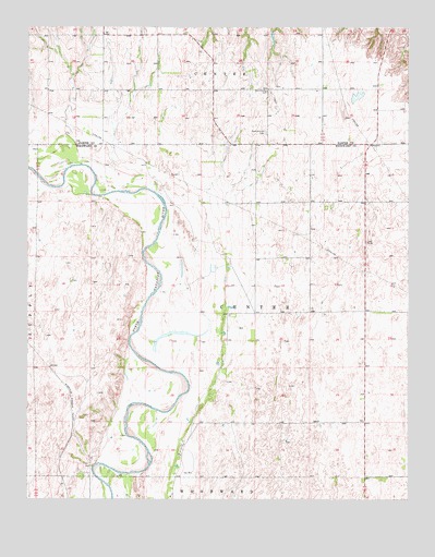 Sleeping Bear Creek SW, OK USGS Topographic Map