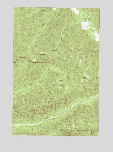 Slide Peak, WA USGS Topographic Map
