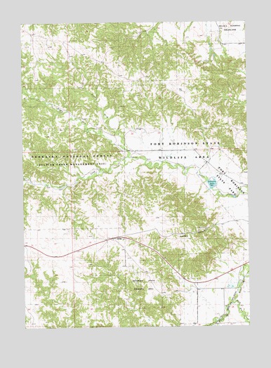 Smiley Canyon, NE USGS Topographic Map