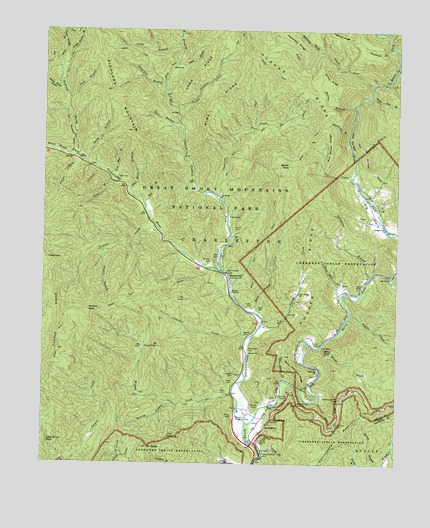 Smokemont, NC USGS Topographic Map