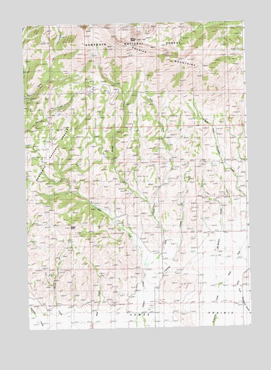 Smoky Dome, ID USGS Topographic Map