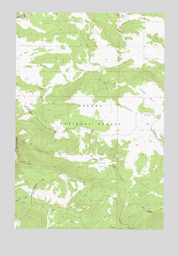 Snedaker Basin, MT USGS Topographic Map