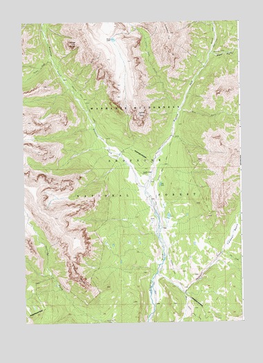 Snow Lake, WY USGS Topographic Map