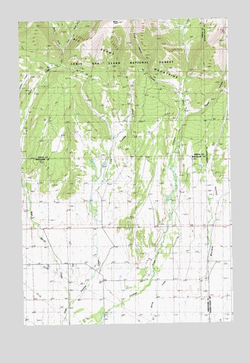 Snow Saucer Coulee, MT USGS Topographic Map