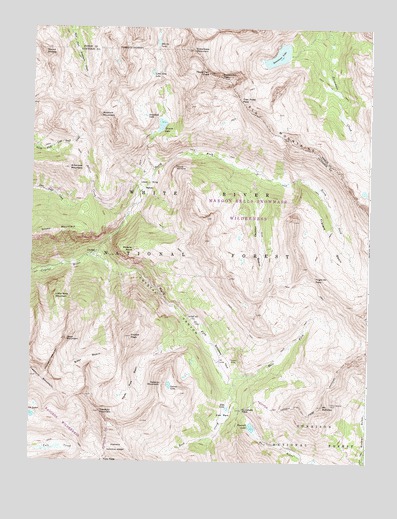 Snowmass Mountain, CO USGS Topographic Map
