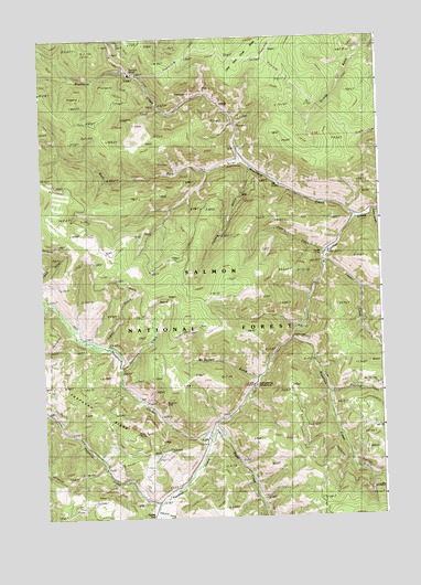 Blackbird Creek, ID USGS Topographic Map
