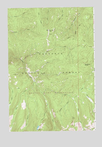 Sourdough Peak, ID USGS Topographic Map