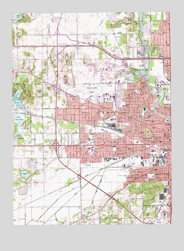 South Bend West, IN USGS Topographic Map
