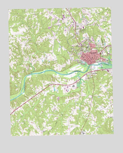 South Boston, VA USGS Topographic Map