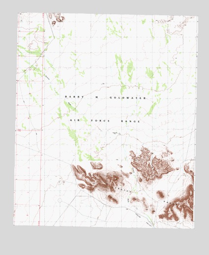 South of Sentinel, AZ USGS Topographic Map