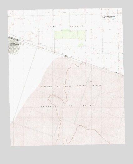 South of Somerton, AZ USGS Topographic Map