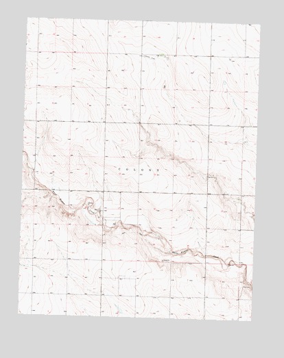 South of Stockholm Cemetery, KS USGS Topographic Map