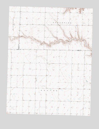 South of Twin Butte, KS USGS Topographic Map