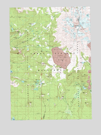 South Sister, OR USGS Topographic Map